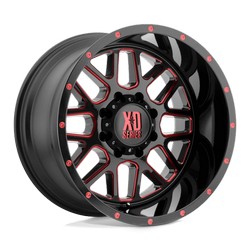 GRENADE Satin Black Milled With Red Clear Coat 20x9 6X135 et18 cb87.1